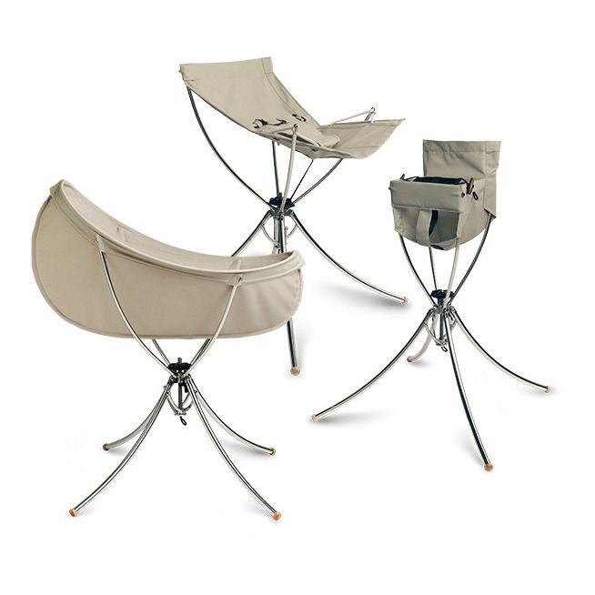 Vaggaro - Kit complet: sac bandoulière, support, chaise, berceau et transat - Beige