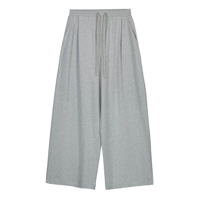 Wide Organic Cotton Trousers Light eather grey
