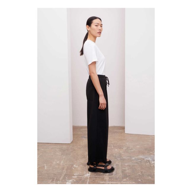 Pantalón Wide de algodón orgánico | Negro