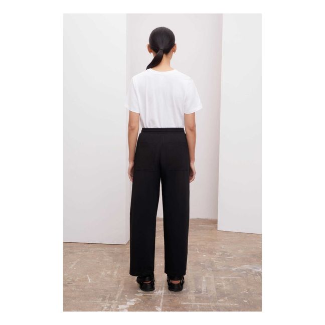 Pantalón Wide de algodón orgánico | Negro