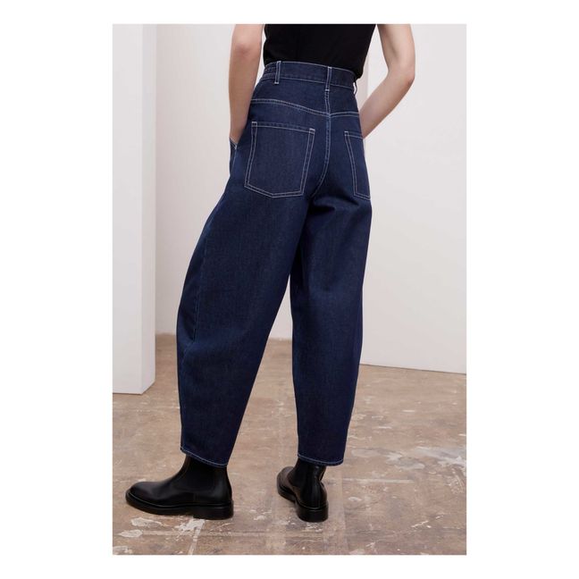 Pantalón vaquero de algodón orgánico Balloon | Azul índigo