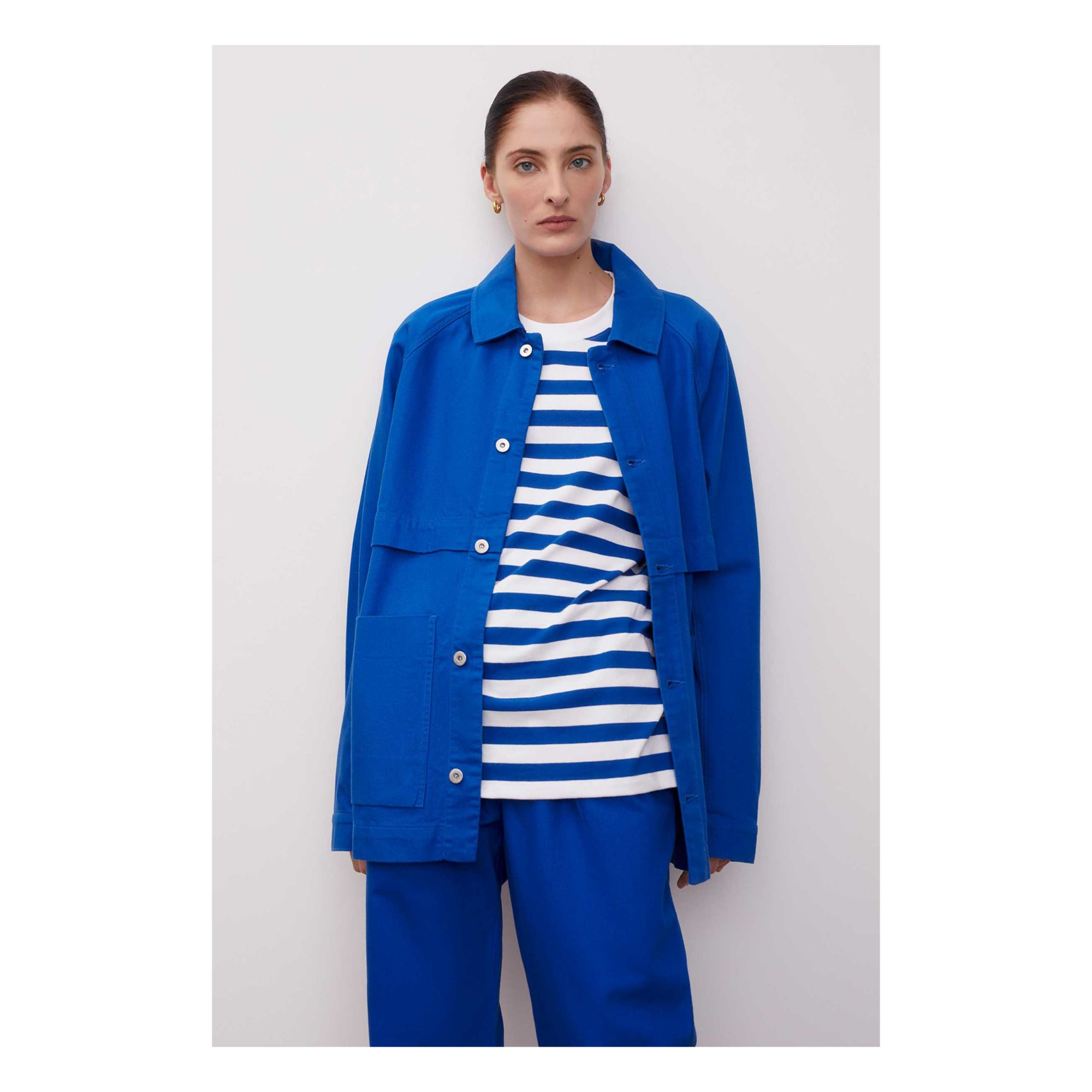 electric blue denim jacket