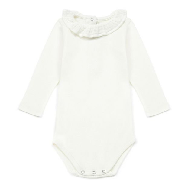 Body Coton Bio Col Mail Ecru Bonton Fashion Baby