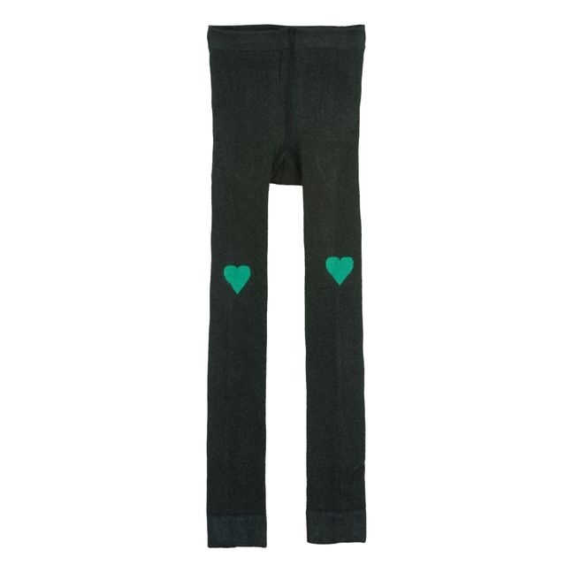 Heart Leggings Dark green