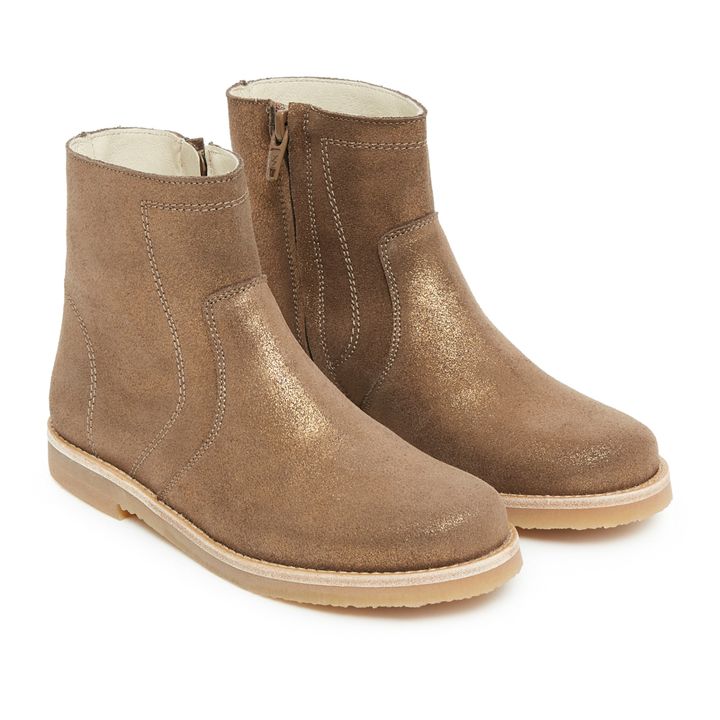 pauline zip chelsea leather booties