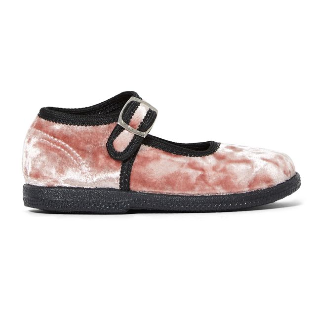 Chaussons Babies Velours Rose