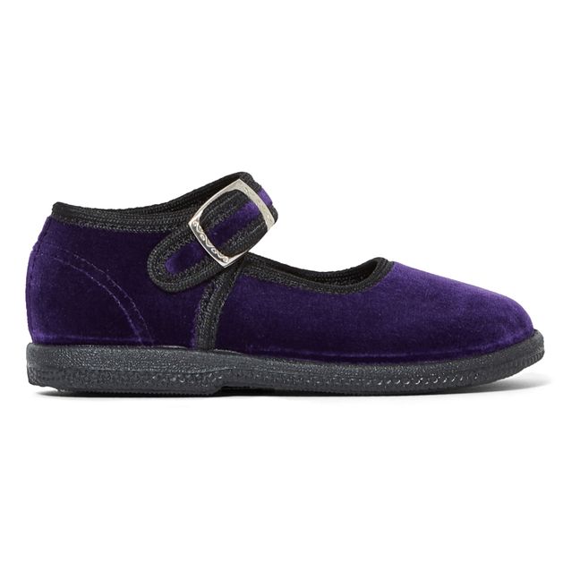 Chaussons Babies Velours Violet