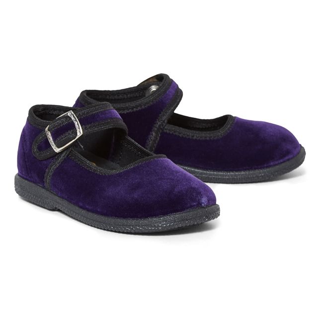 Chaussons Babies Velours Violet