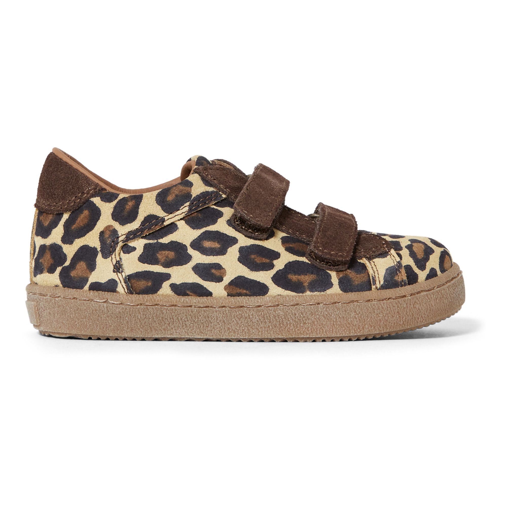 Leopard Velcro Sneakers Beige- Product image n°0