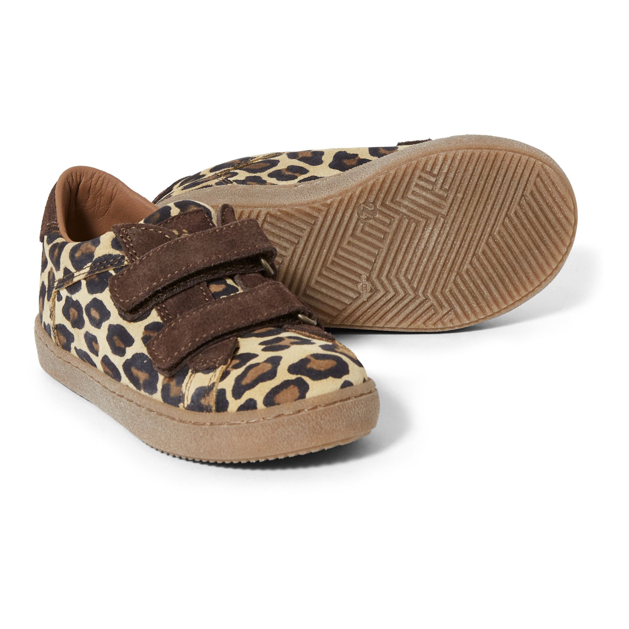 Leopard Velcro Sneakers Beige- Product image n°2