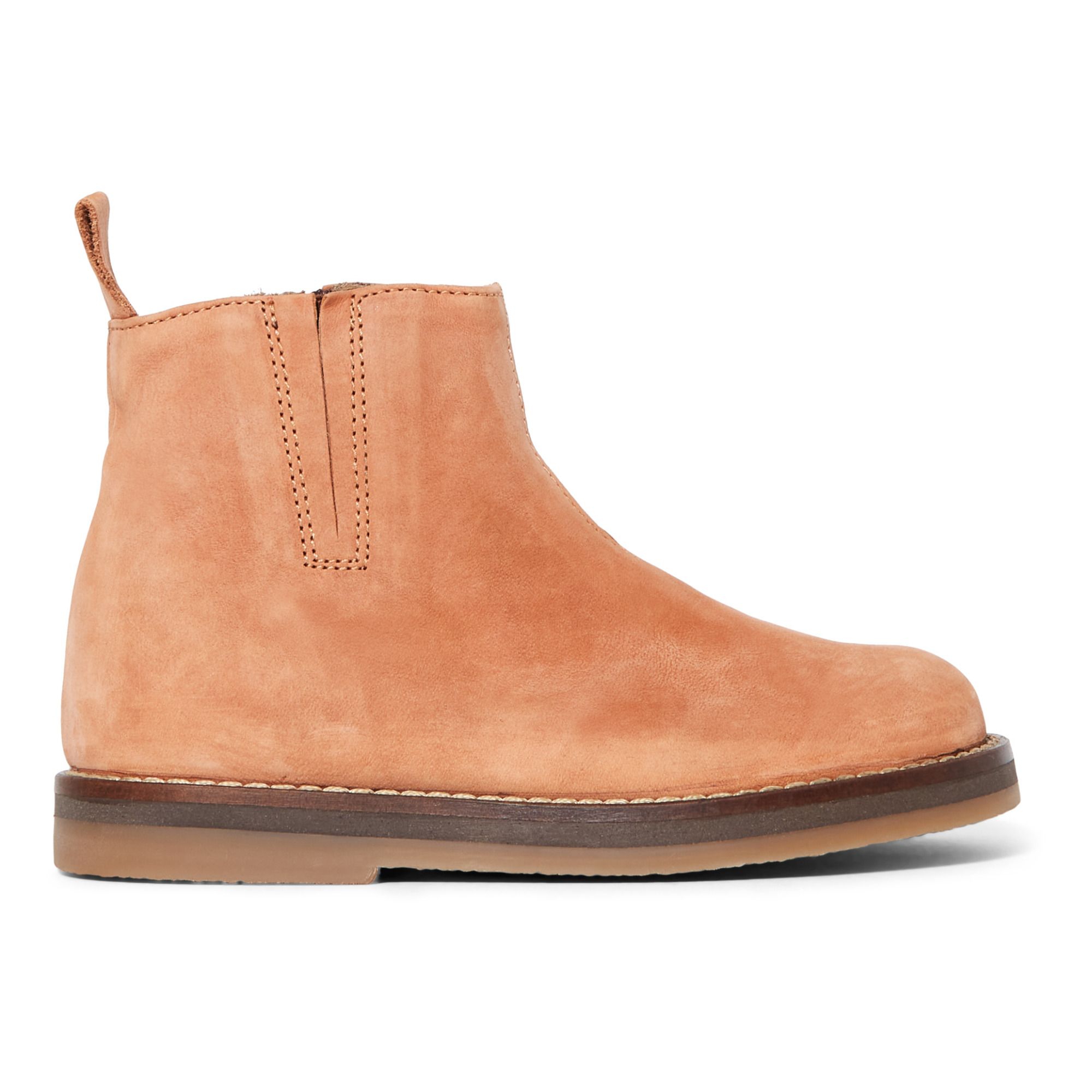 Pèpè - Bottines Zippées Nubuck - Fille - Abricot