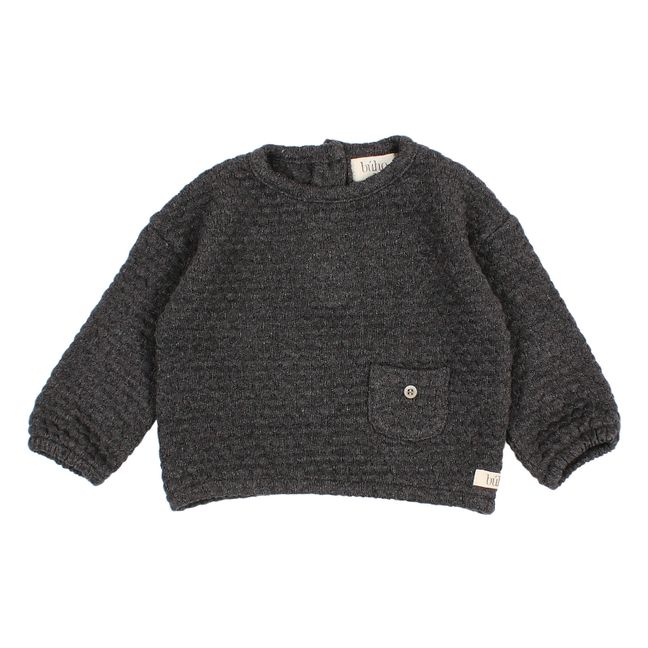 Pull Maille Texturée Gris anthracite