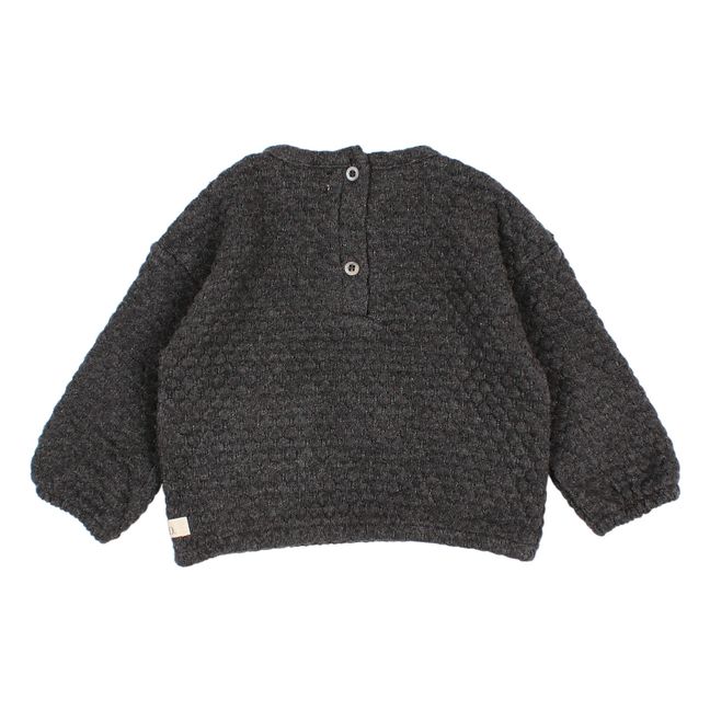 Pull Maille Texturée Gris anthracite
