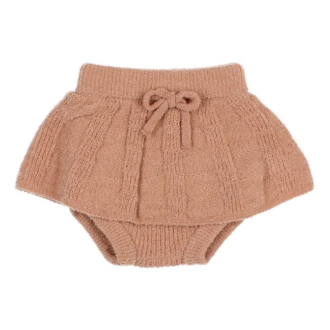 Jupe-Bloomer Tricot Rose pêche