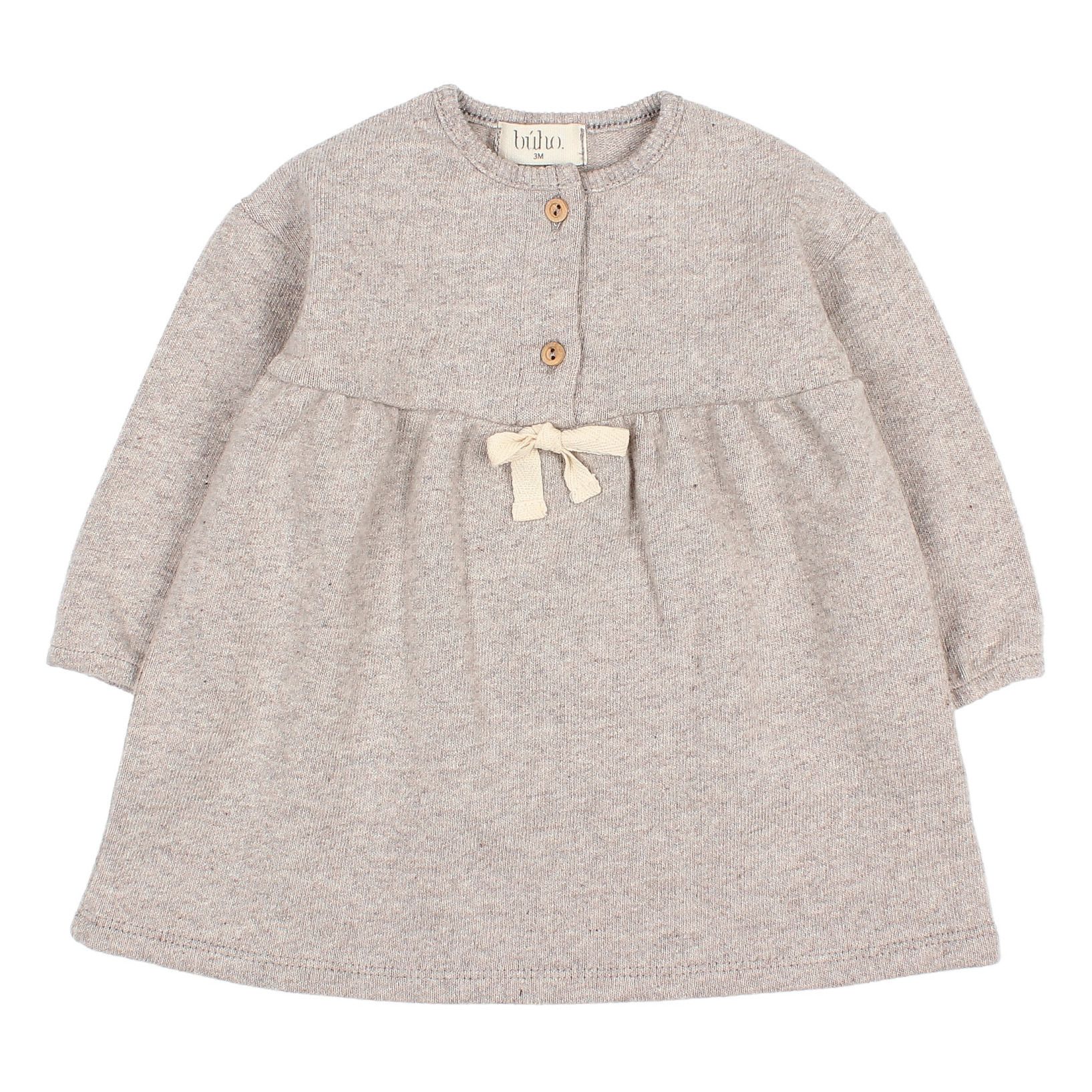 Buho - Robe Coton Recyclé Doux - Fille - Gris clair