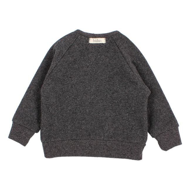 Soft Recycled Cotton Jumper Charcoal grey