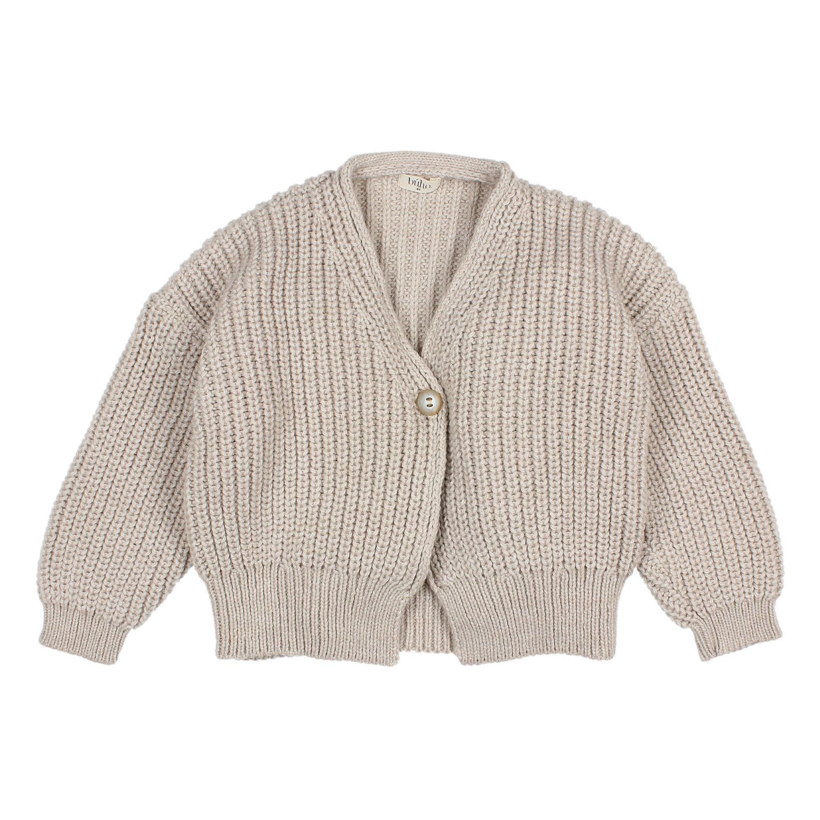 Buho - Cardigan Alpaga et Laine - Fille - Ecru