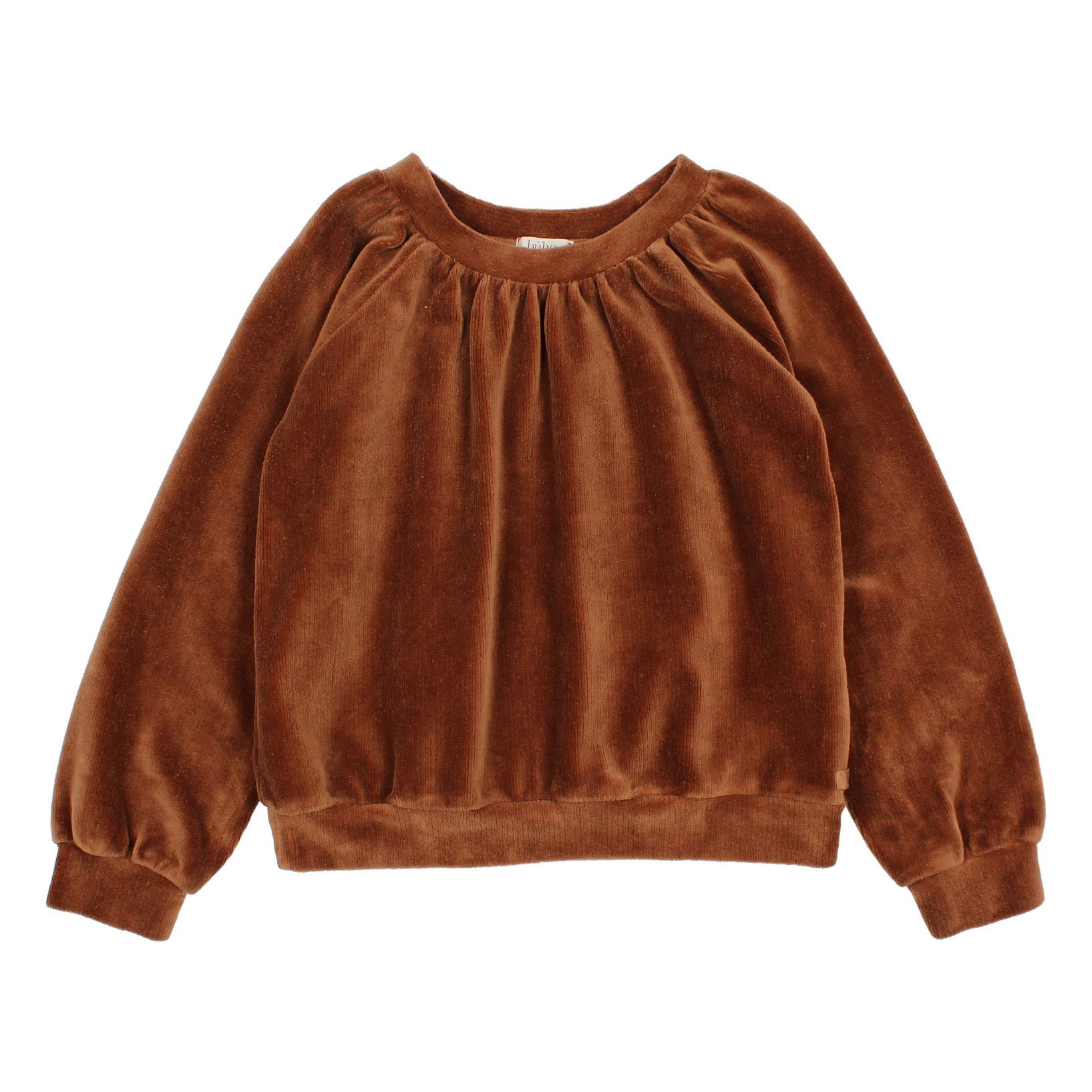 Buho - Sweat Velours Coton Bio - Fille - Camel