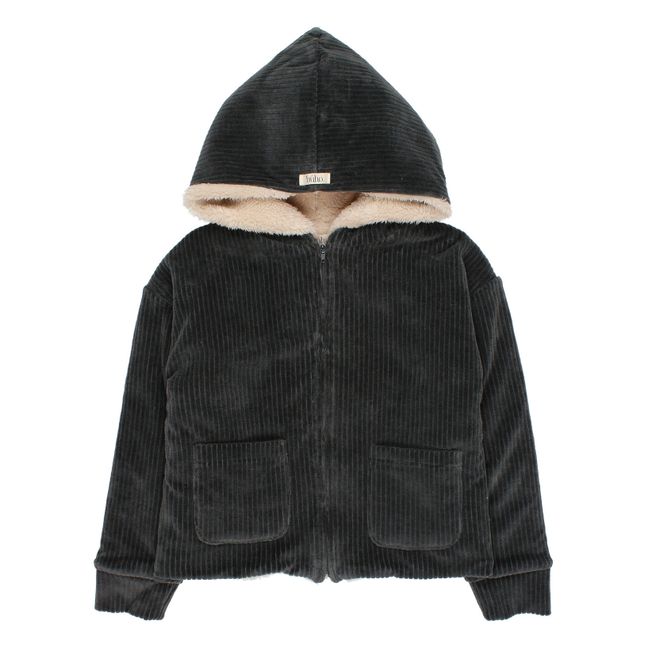 Fleece-Lined Jacket Charcoal grey
