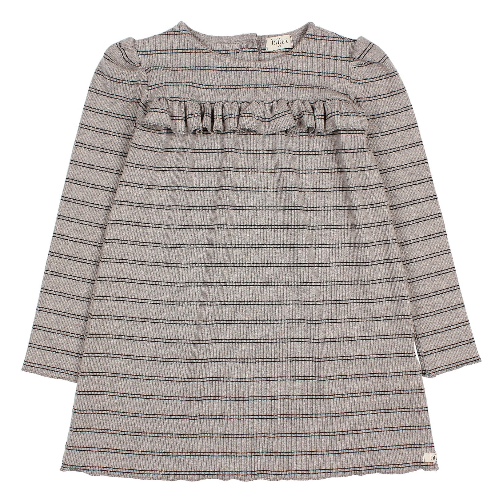 Buho - Robe Maille Douce Coton Recyclé - Fille - Gris clair