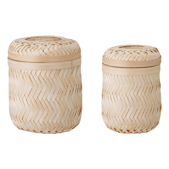 Bamboo Storage Baskets - Set of 2