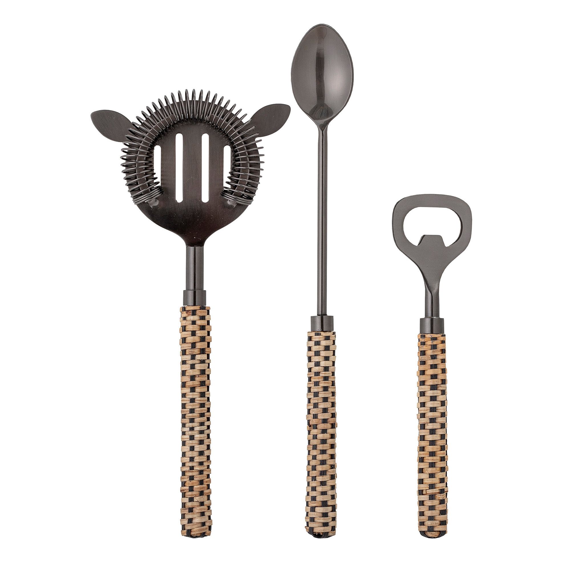 Bloomingville - Set à cocktail Nai - Set de 3 - Noir