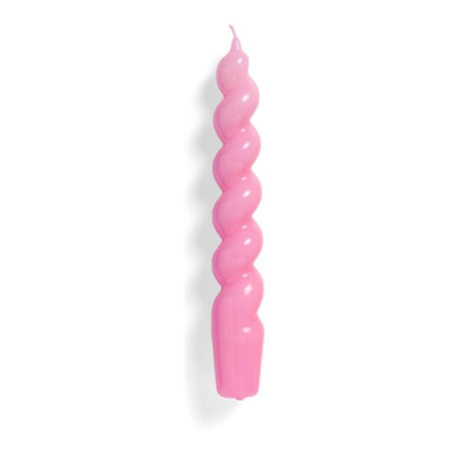 Spiral Candle - Set of 2 | Candy pink