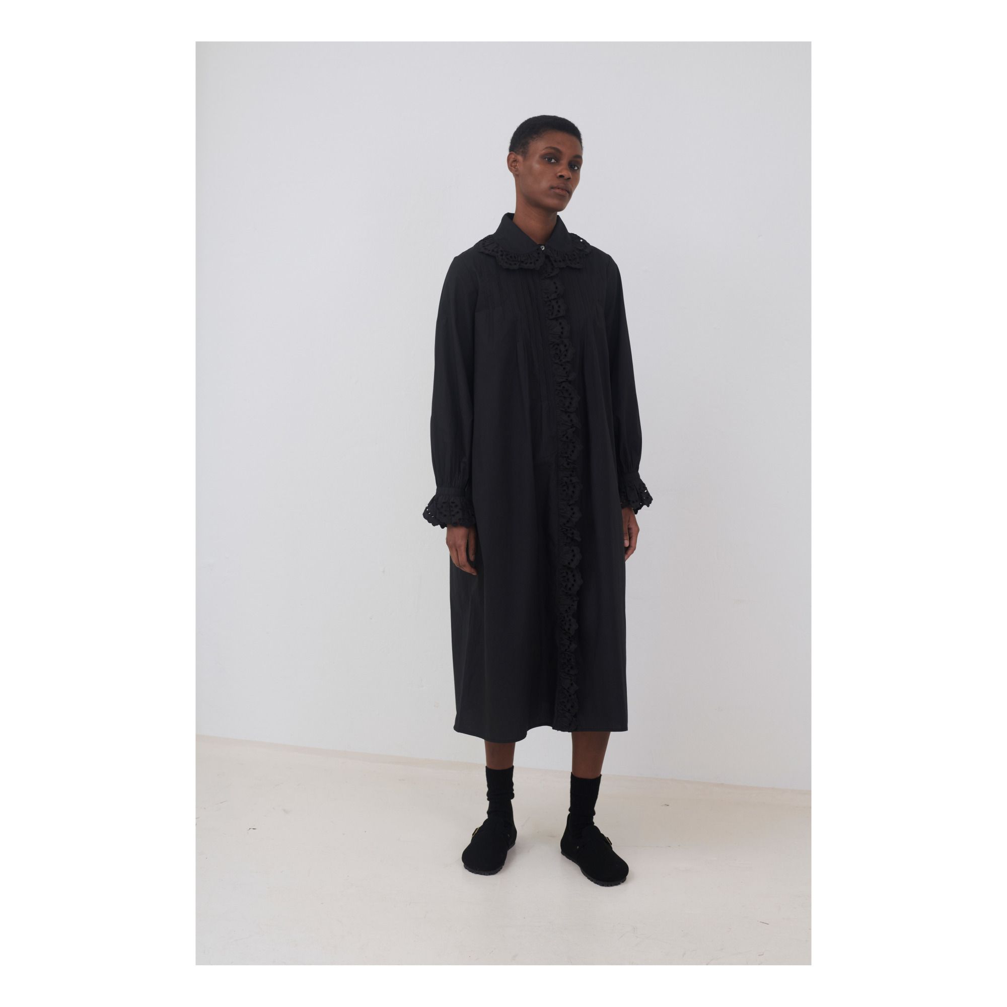 Niki Organic Cotton Dress Black Skall 