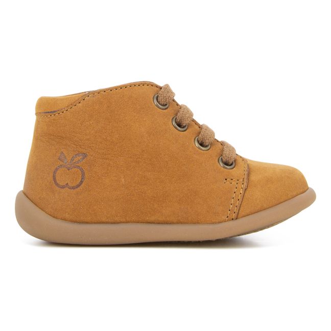 Bottines Lacets Stand-up Suede | Camel