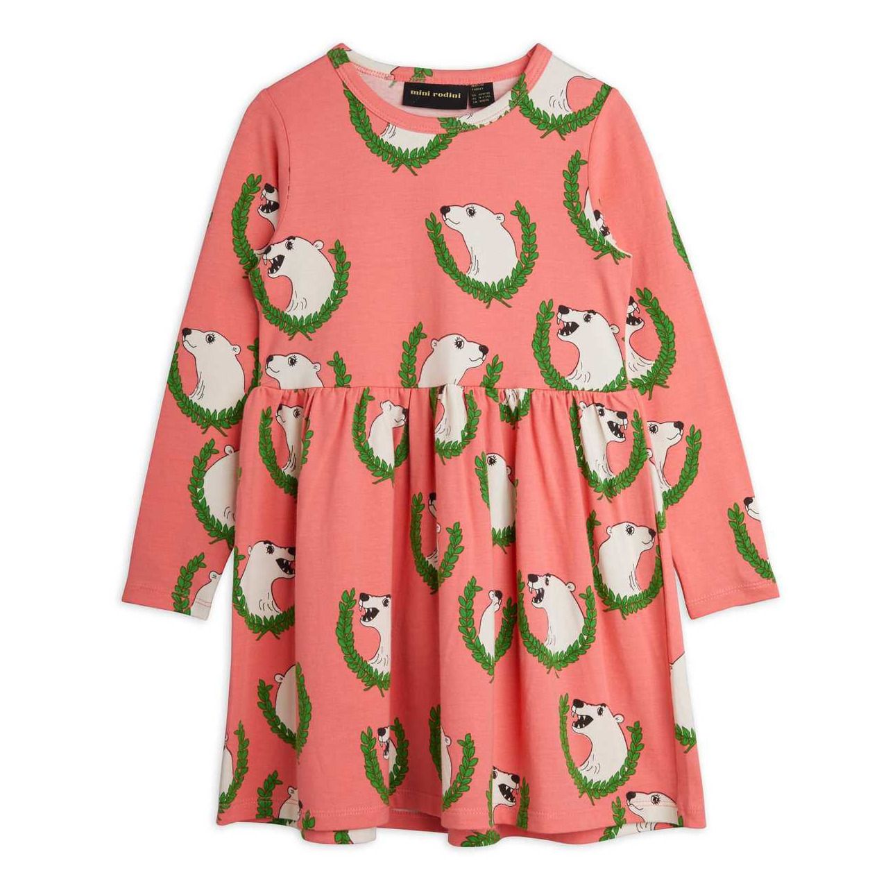 Mini Rodini - Robe Ours Coton Bio - Fille - Rose