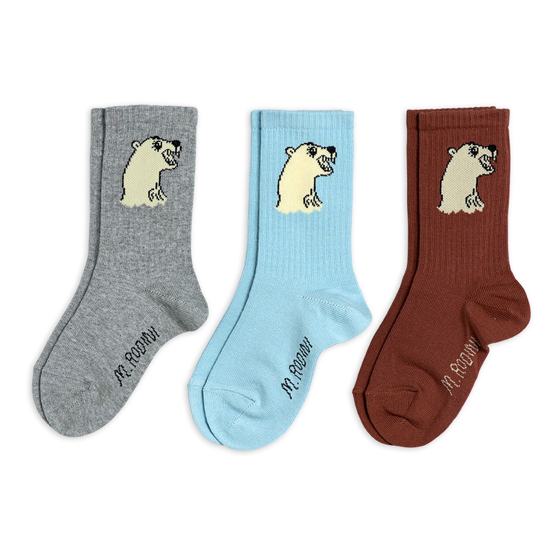 Mini Rodini - Lot 3 Paires Chaussettes Coton Bio - Fille - Multicolore