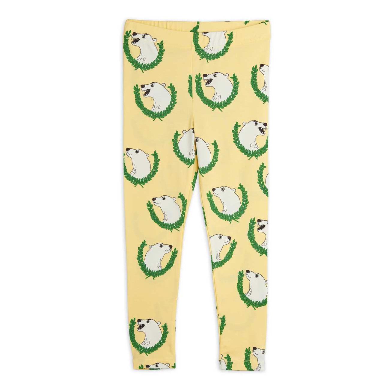 Mini Rodini - Legging Ours Coton Bio - Fille - Jaune