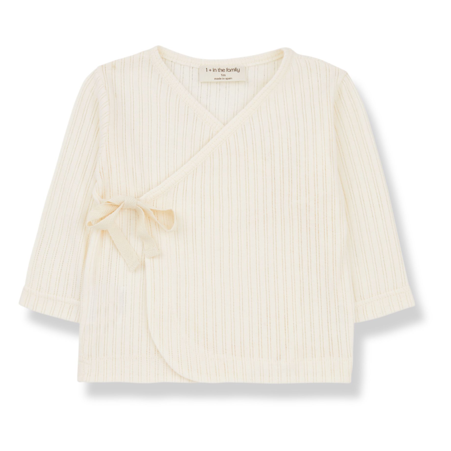 1+ in the family - Gilet Annie Cache-CÅ“ur - Fille - Blanc écru