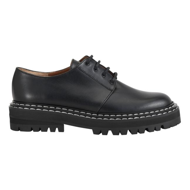 Maglie Cowhide Derby Shoes Nero