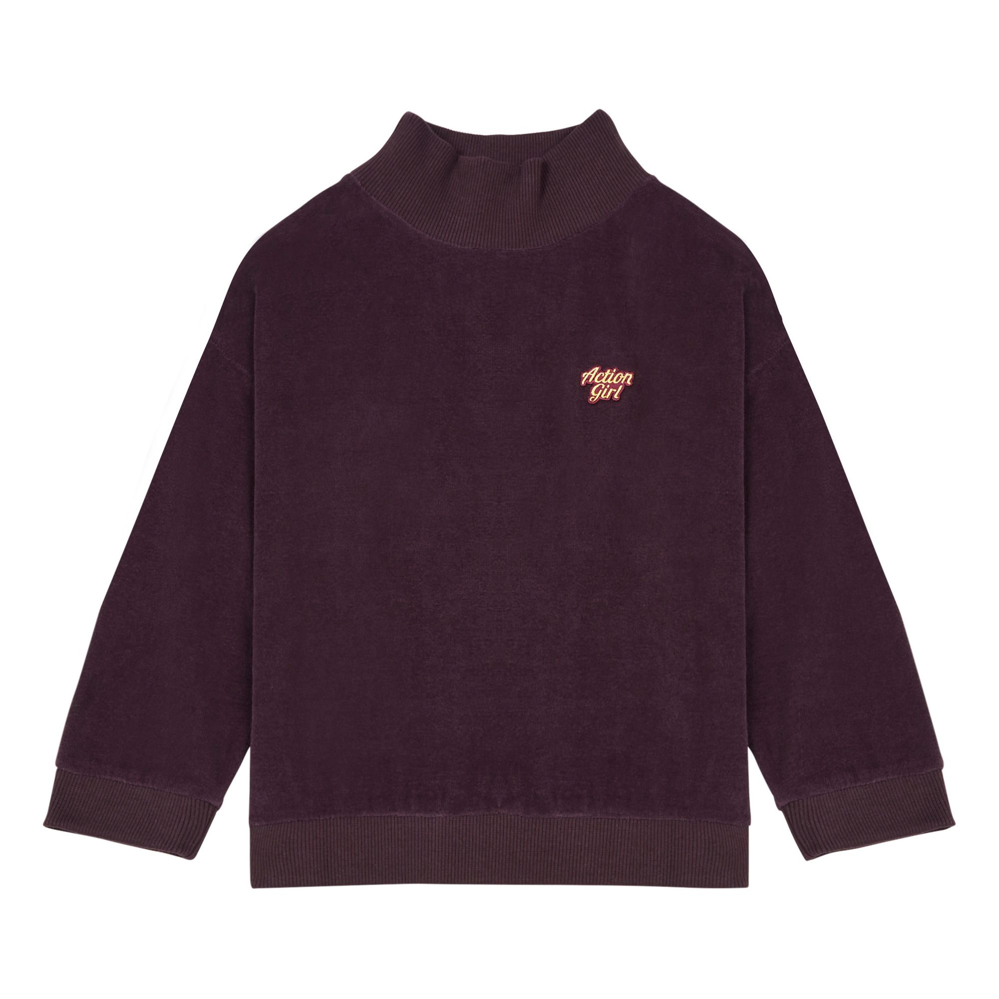 Hundred Pieces - Sweat Velours - Fille - Bordeaux