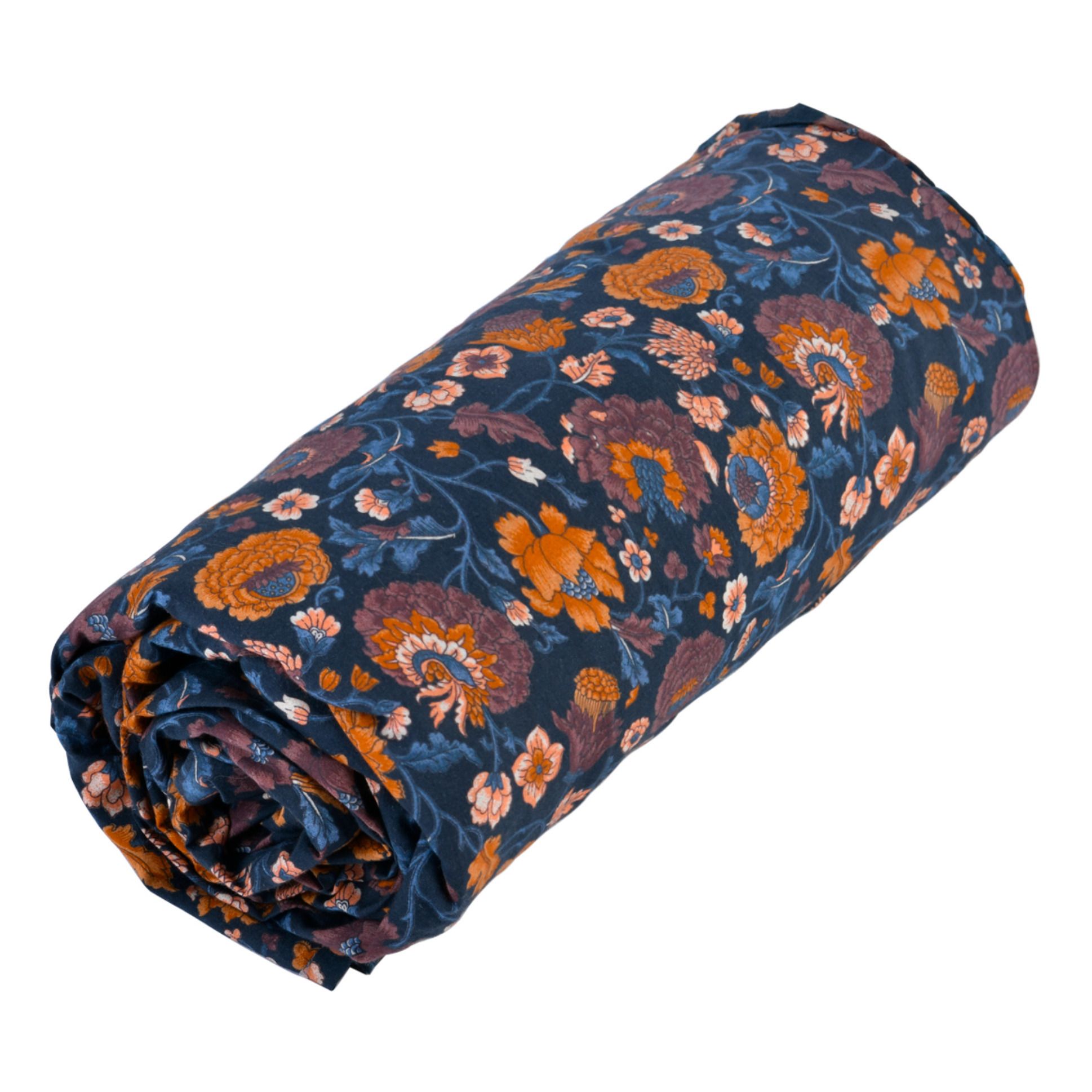 Louise Misha - Drap-housse Nicole en coton bio - Bleu marine