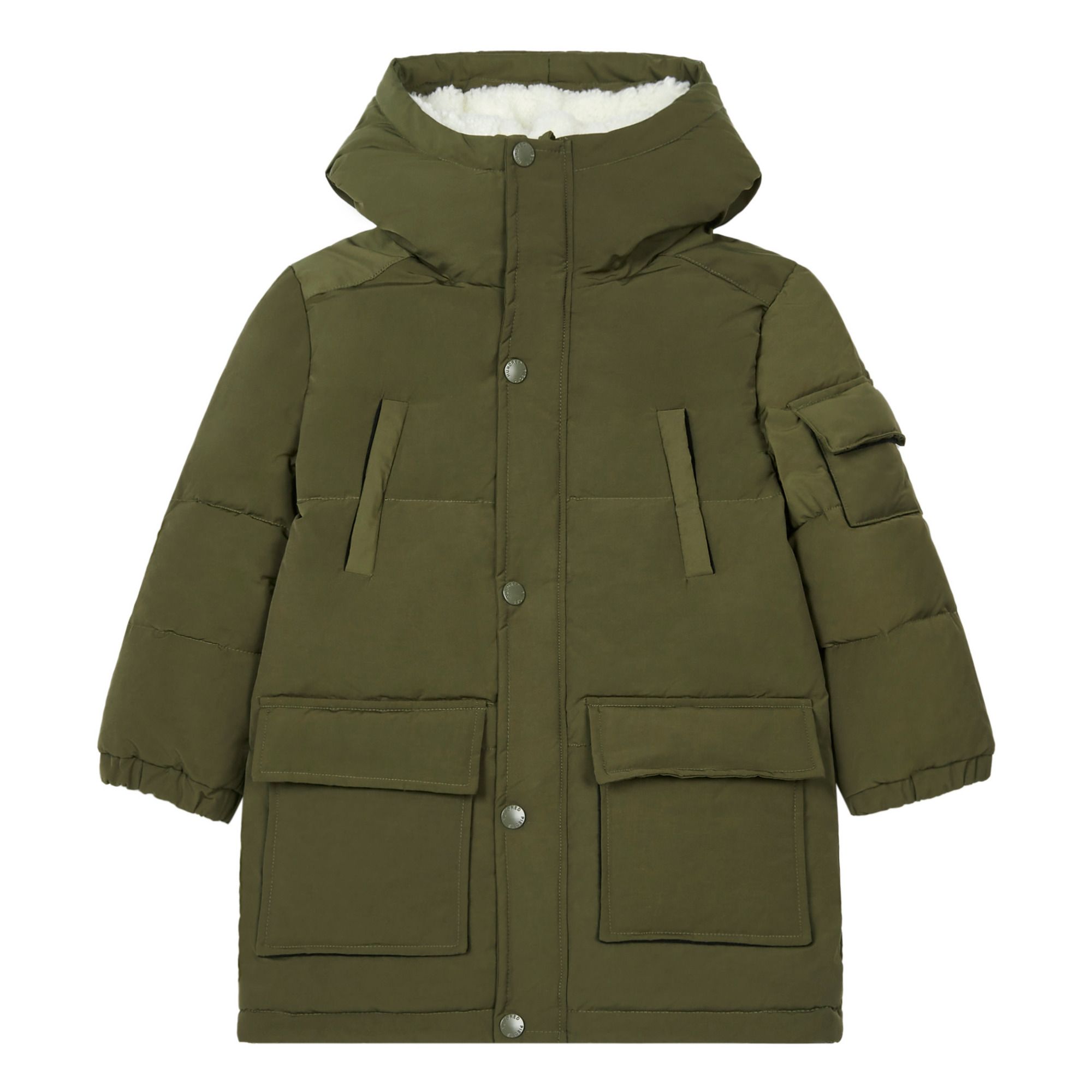 Hundred Pieces - Doudoune Fourée Sherpa - Garçon - Vert kaki