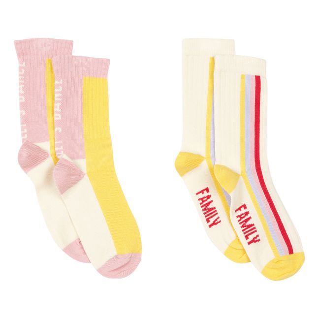 Pack 2 Chaussettes Cheesy Dance Blanc