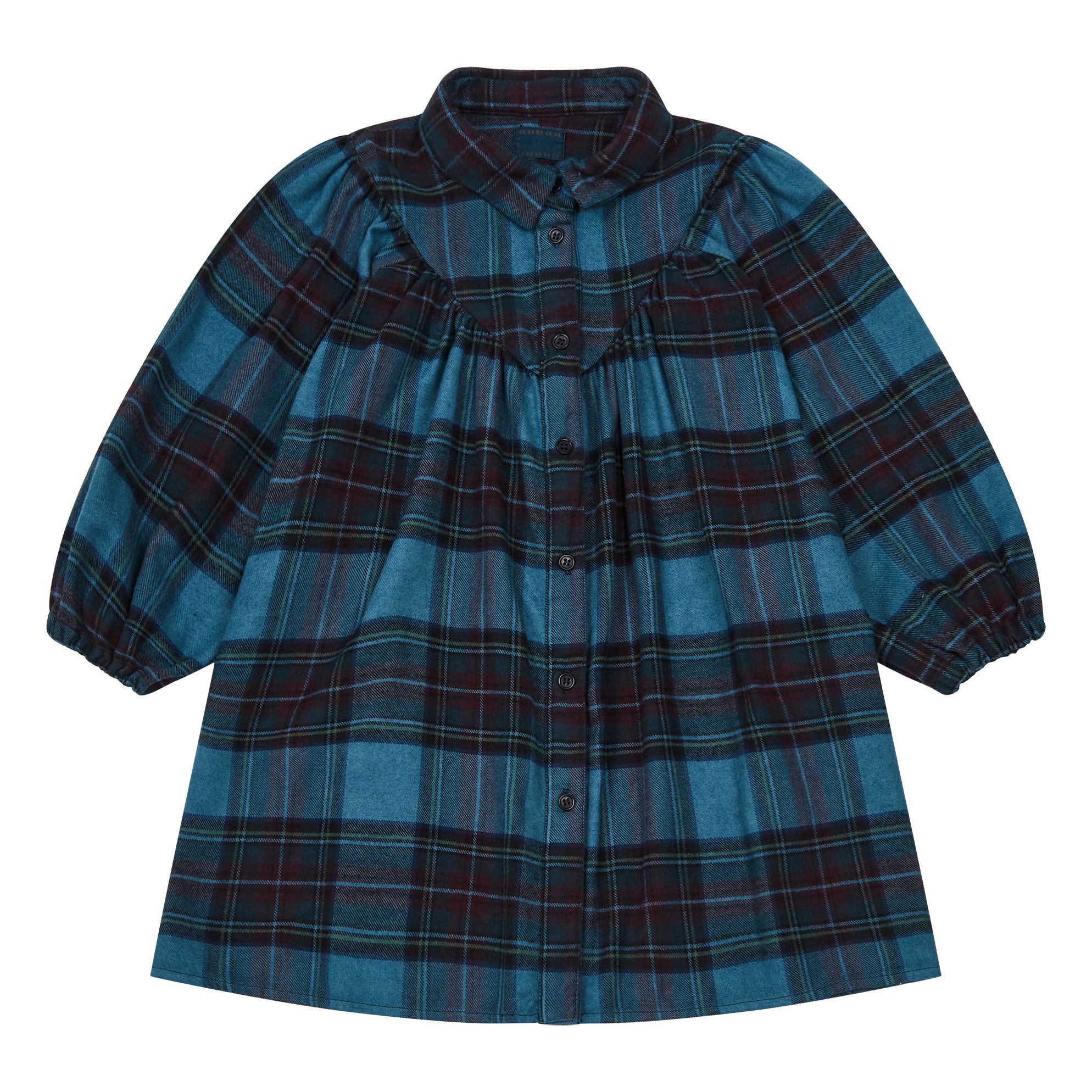 Morley - Robe Carreaux Oval - Fille - Bleu Vert