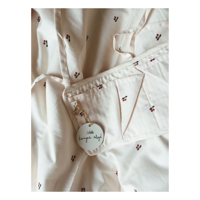Pochette matelassée pour lit bébé en coton bio Rouge cerise