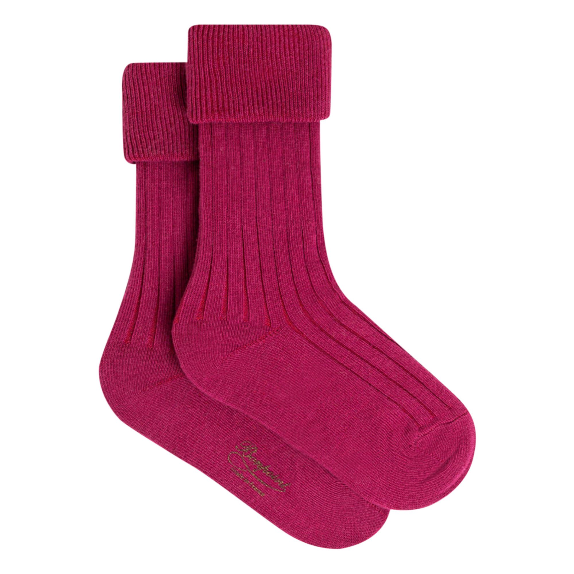 Bonpoint - Chaussettes Côtelées - Fille - Rose fuschia