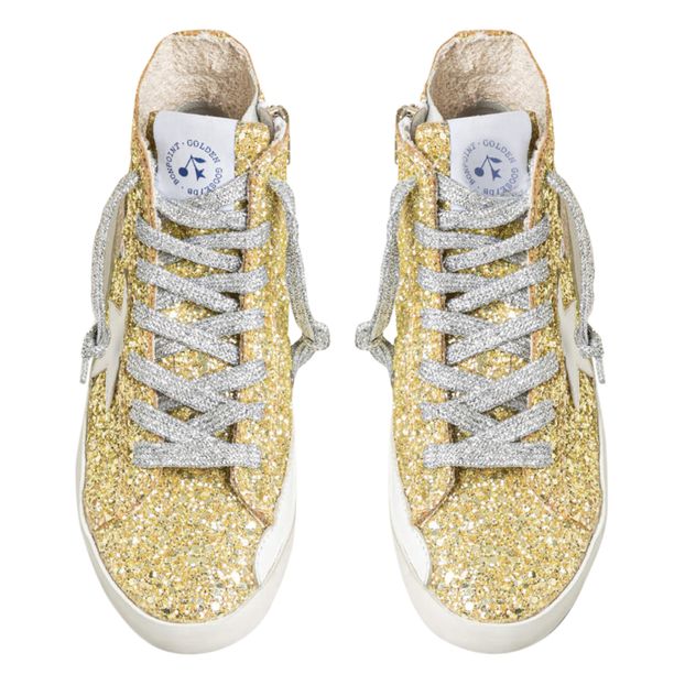 High-Top Glitter Sneakers - Bonpoint x Golden Goose Gold Bonpoint 