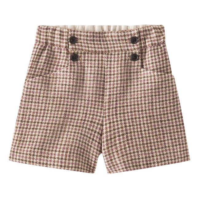 Diplome Checked Shorts Taupe brown