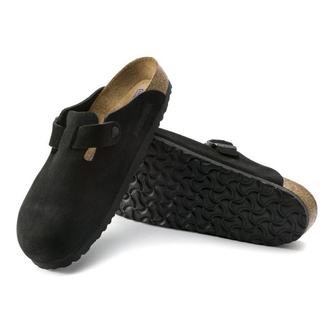 Boston Suede Clogs - Adult Collection - Black