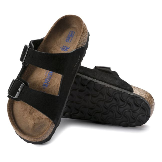 Suede and Nubuck Arizona Sandals - Adult’s Collection - Black