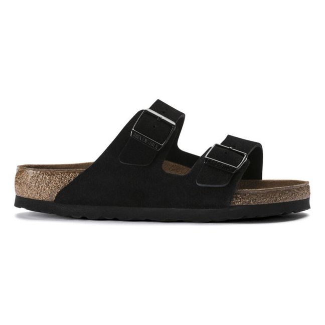 Suede and Nubuck Arizona Sandals - Adult’s Collection - Black