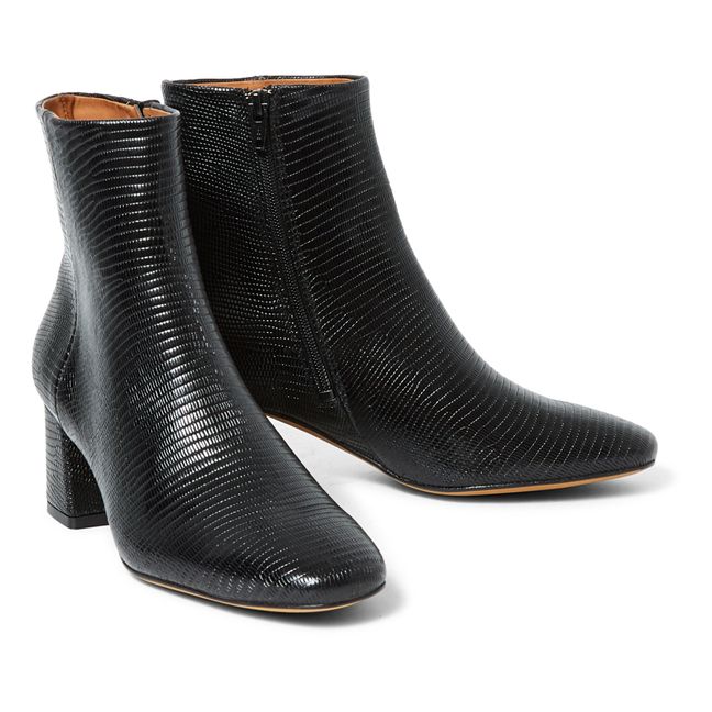 Dune Leather Boots Black