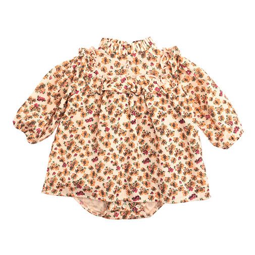 Robe Body Coton Bio Fleurie | Abricot