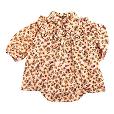 Robe Body Coton Bio Fleurie | Abricot