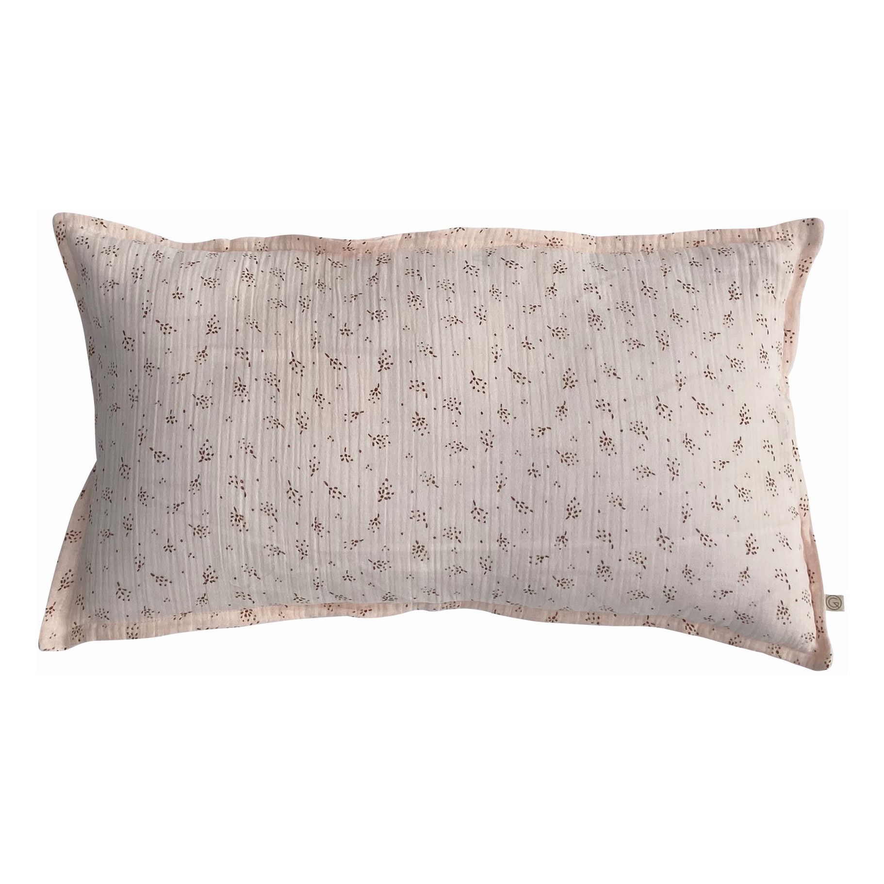 Gabrielle Paris - Coussin en coton bio - Rose poudré